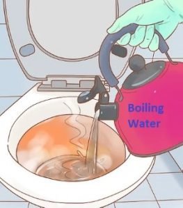 hot water down toilet